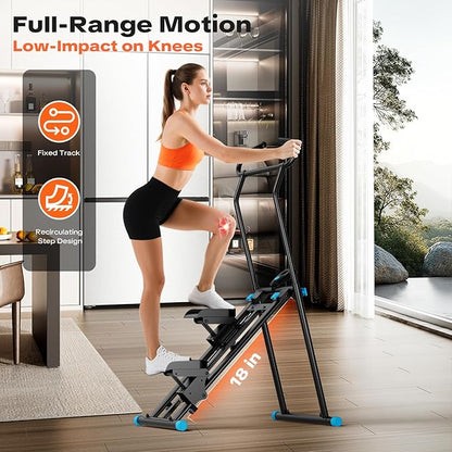Stair Stepper for Home Gym, 2025 Upgrade Stair Climber w/ 3-Level Resistance & Height, Non-Slip