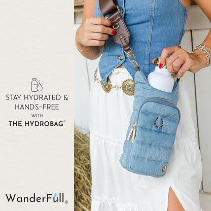 WanderFull® Original HydroBag® Collection, Water Bottle Holder w/Strap & Phone Pocket, Hands-Free