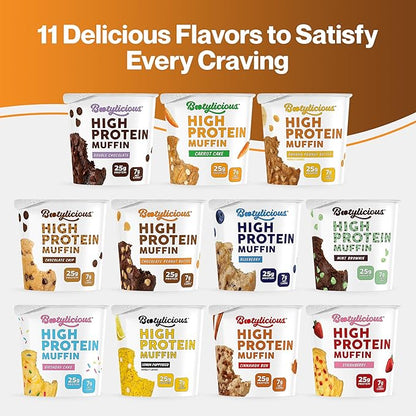 Bootylicious | High-Protein Muffin | Chocolate Lovers | 25g Protein, 7g Net Carbs, Low Glycemic