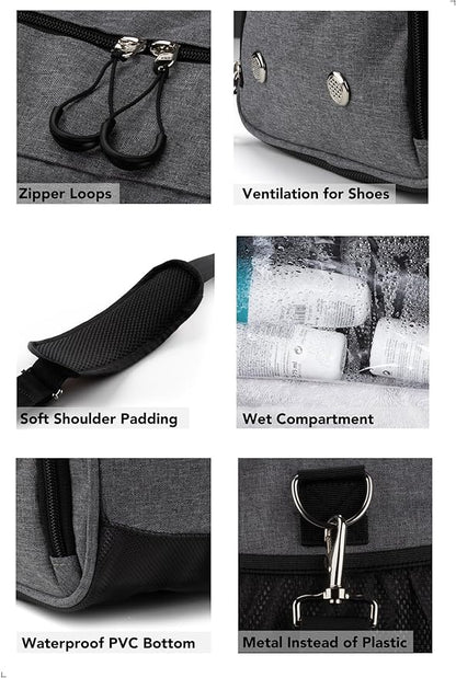 Fitgriff® Gym Bag for Men & Women with Shoe & Wet Compartment - Duffle Bag for Travel, Sports
