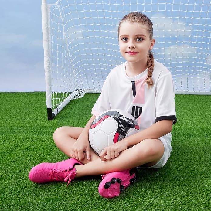 brooman Kids Soccer Cleats Boys Girls Athletic Outdoor Football Shoes