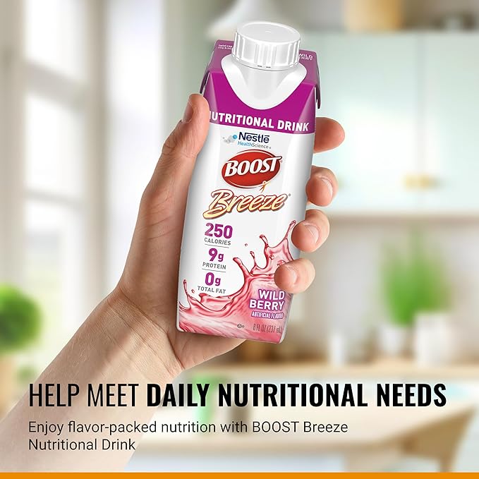 BOOST Breeze Clear Nutritional Drink - 250 Calories - 19 Vitamins & Minerals - 9 g Protein