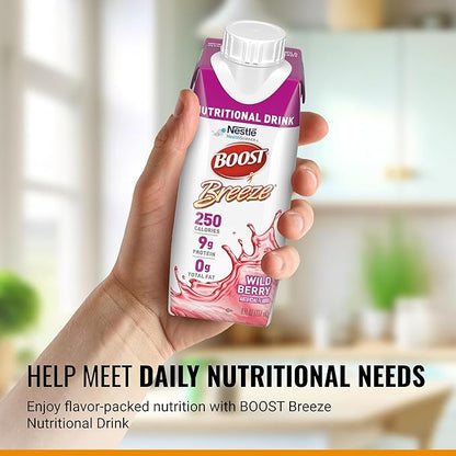BOOST Breeze Clear Nutritional Drink - 250 Calories - 19 Vitamins & Minerals - 9 g Protein