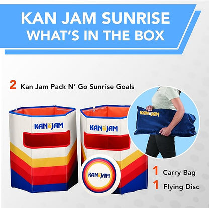 Kan Jam Pack 'n Go Travel - Foldable Outdoor Disc Toss Game for The Back Yard, Beach, Park