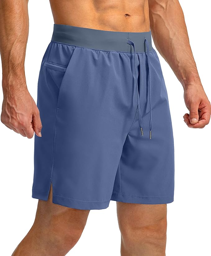 Men's Running Shorts with Zipper Pockets 9 Inch/ 7 Inch / 5 Inch Lightweight Quick Dry Gym Workout