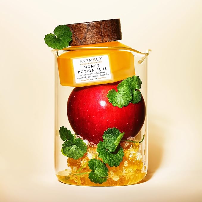 Farmacy Hydrating Face Mask - Honey Potion Plus Nourishing Skincare Facial Mask with Niacinamide