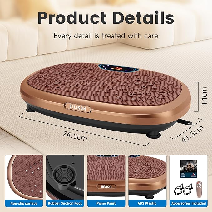 EILISON FitMaxx 3D XL Vibration Plate Exercise Machine - Whole Body Workout Vibration Platform