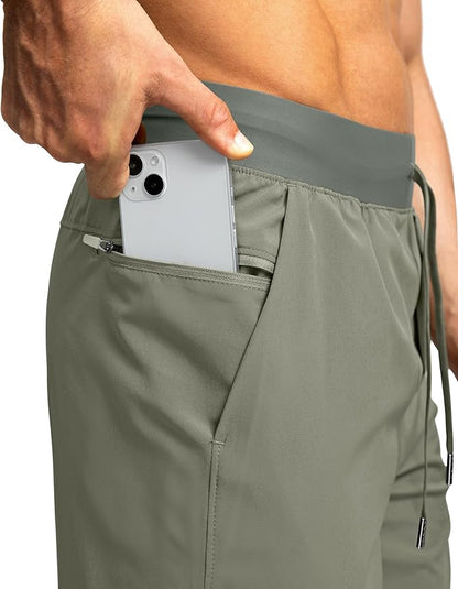 Men's Running Shorts with Zipper Pockets 9 Inch/ 7 Inch / 5 Inch Lightweight Quick Dry Gym Workout