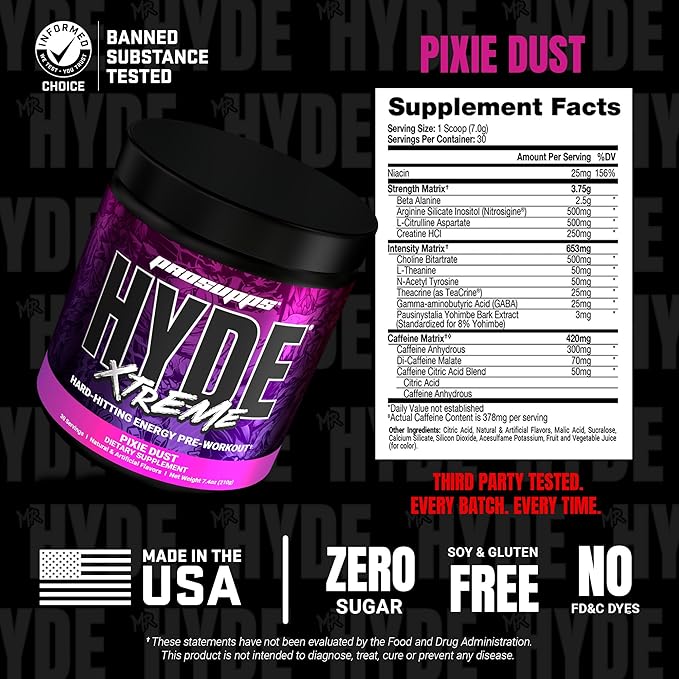 PROSUPPS Mr. Hyde Xtreme Pre Workout Powder with Creatine, Beta Alanine & Caffeine ??Extreme