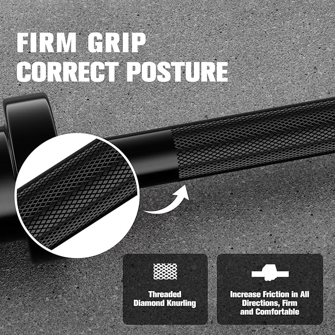 RITFIT Olympic Barbell 4ft/4.8ft/6ft - 2 Inch Weight Bar for Strength Training, Weightlifting