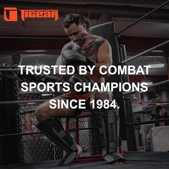 Tigear Core Shin Guards – MMA Martial Arts Shin Guards for Muay Thai & Kickboxing Sparring and