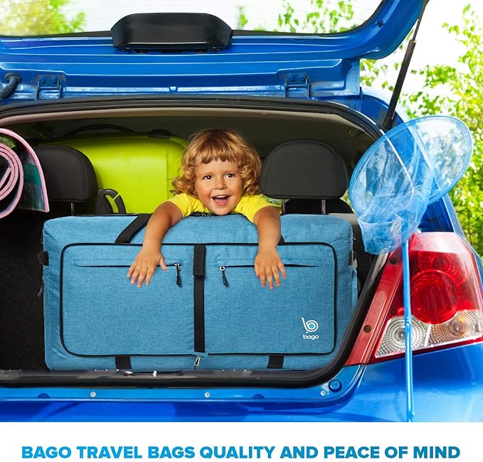 Bago Large Foldable Duffel Bags for Traveling Women & Men - 120L Packable Duffle Bag for Travel