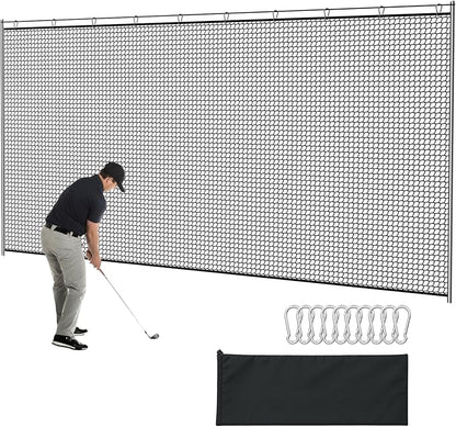 Golf Net, 10x20ft Golf Practice Net with Carry Bag, Double Finished Seam, Durable and Portable