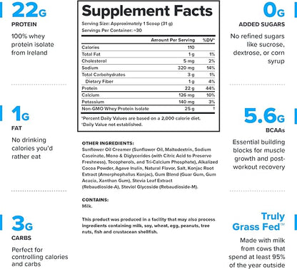 LEGION Whey+ Protein Whey Isolate from Grass Fed Cows - Whey Protein Isolate Powder Low Calorie
