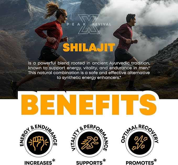 Peak Revival Shilajit Gummies with Manuka Honey, Mixed Berry Flavor, 60 Count, 100mg per Serving