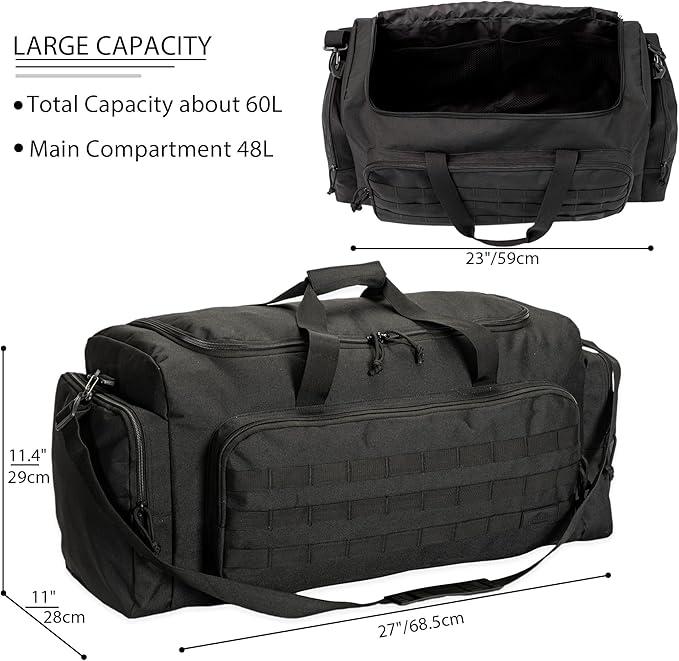 Super Quality 60L Large Duffel Travel Bag Luggage Foldable Bag Cargo Sport Gear Equipment Skiing