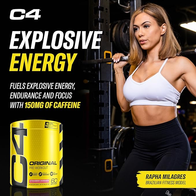 Cellucor C4 Original Pre Workout Powder Strawberry Margarita | Vitamin C for Immune Support | Sugar
