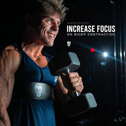 Gymreapers Bicep Arm Blaster - Bicep Curl Isolator w/Contoured, Padded Edges - Adjustable Bicep
