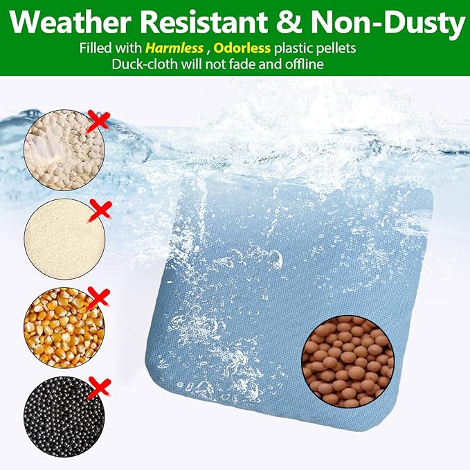 EunHo Cornhole Bags Set of 8 Regulation Size & Weight Corn Hole Bean Bags Official Professional All