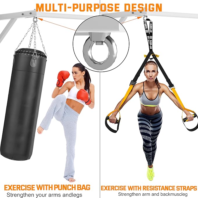 Pull Up Bar Wall Mounted, Heavy Duty 650 lbs Capacity Chin Up Bar, 48" Multi-Grip Strength Training