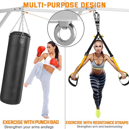Pull Up Bar Wall Mounted, Heavy Duty 650 lbs Capacity Chin Up Bar, 48" Multi-Grip Strength Training