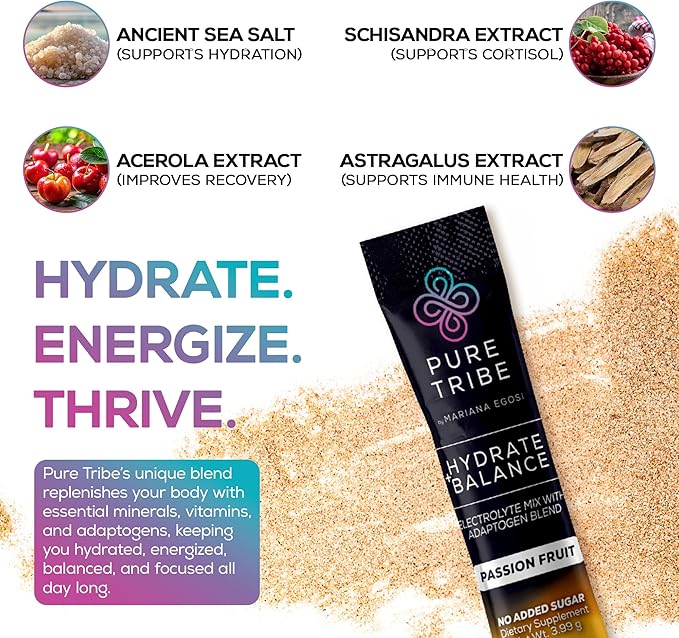 Electrolytes Powder Packets - Sugar Free Hydration Powder Drink Mix Loaded with 6 B Vitamins &