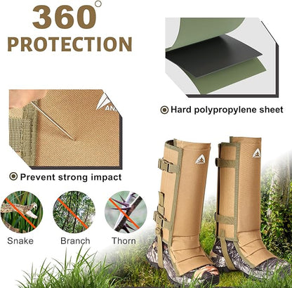 Snake Gaiters Waterproof Lower Legs Snake Guards Snake Guards Bite Protection Adjustable Snake