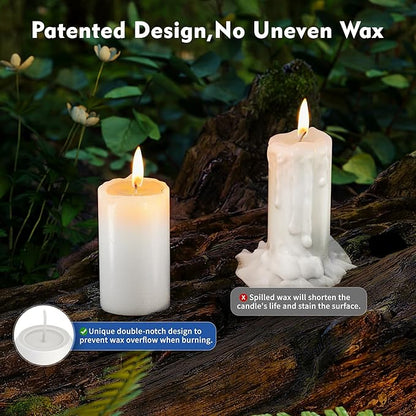 20Pack 15H+ Emergency Candles Long Burning Survival [18H+ Inside Candle Lanterns], 3“ Unscented