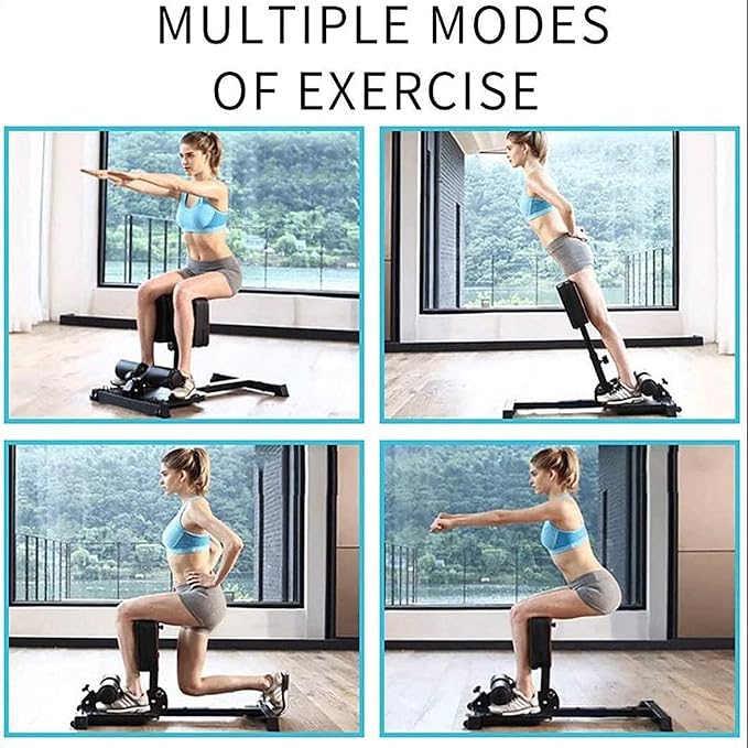 leikefitness Sissy Squat Machine, Deluxe Multi-Function Deep Sissy Squat Bench Workout Station, Leg