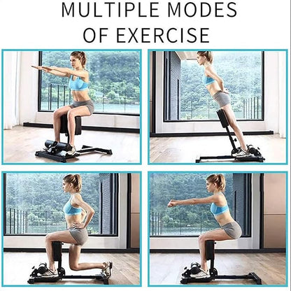 leikefitness Sissy Squat Machine, Deluxe Multi-Function Deep Sissy Squat Bench Workout Station, Leg