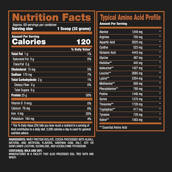 BPI Sports ISO HD Isolate Protein Powder ??100% Whey Isolate, Protein Powder for Muscle Gain