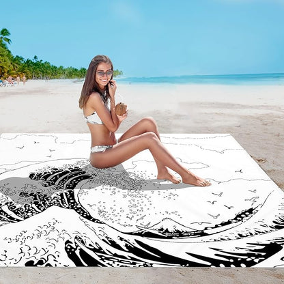 Beach Blanket, Large Sandproof & Waterproof Picnic Blankets, Quick Drying Sand Free Lightweight