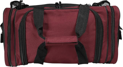 DALIX 17" Duffle Bag Dual Front Mesh Pockets (Black Gold Gray Dark Green Navy Blue Maroon Royal