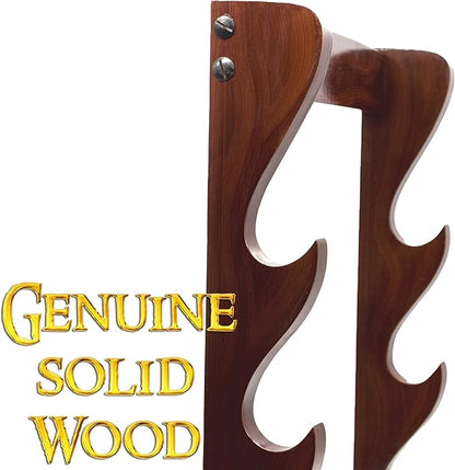 Mythrojan Solid Wood Sword Stand Medieval Sword Wall Mount Samurai Sword Display Stand Katana Sword