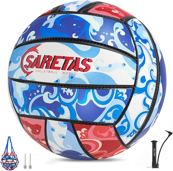 Beach/Water/Sand Volleyballs, Outdoor/Indoor Official Size, Soft Touch Volleyball for Beginners