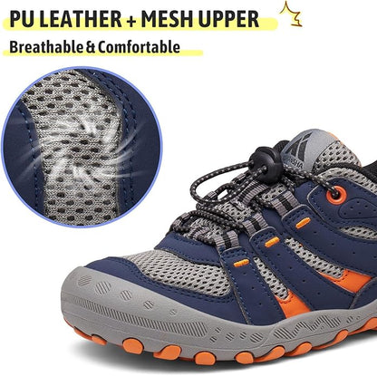 Mishansha Kids Hiking Boots Toddler Girls Boys Hiking Shoes Water-Resistant Anti-Collision Non-Slip