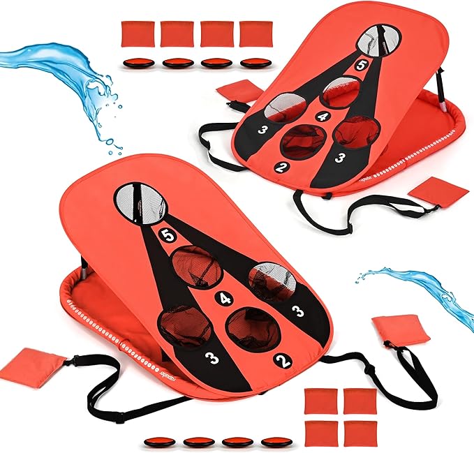 ropoda Pool Cornhole Board Set, 3ft x 2ft Corn Hole Games for Adults, Cornhole Set Floating, Pool