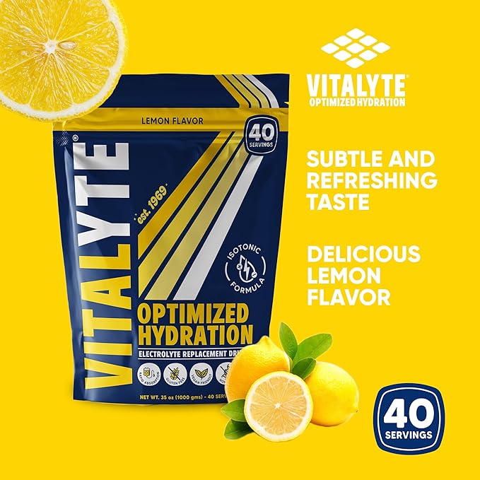 Vitalyte Electrolyte Powder Drink Mix, Isotonic Electrolyte Hydration Mix, Gluten Free Post Workout