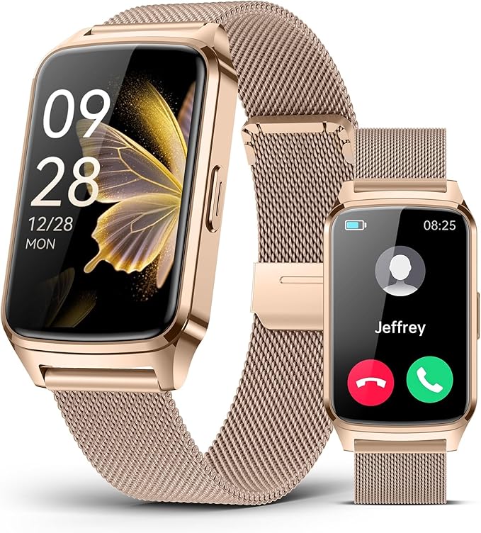 Fitness Tracker Watch for Women Men, Step Counter Work For iPhone and Android, IP68 Waterproof