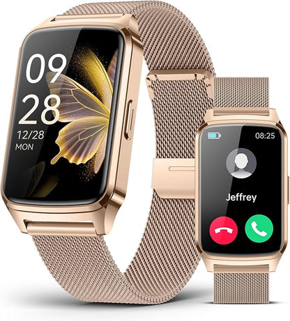Fitness Tracker Watch for Women Men, Step Counter Work For iPhone and Android, IP68 Waterproof
