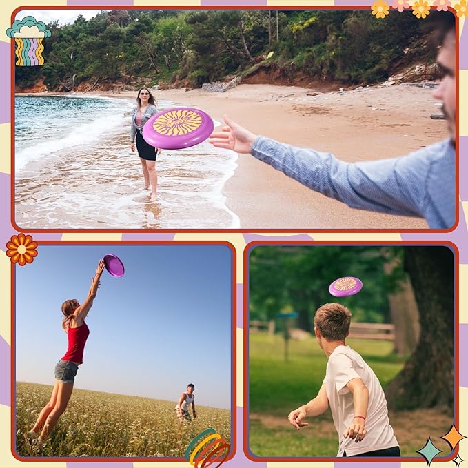Wham-O Frisbee Cool Flyer Flying Disc, 9.95 Inch Sports Disc Lightweight Durable for Outdoor Beach