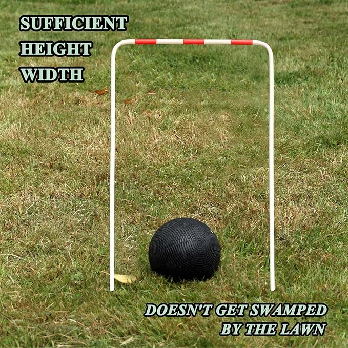 Croquet Wickets Replacement, Set of 9, Heavy Duty Thick Steel Wire with White Plastic Coating, 11 x