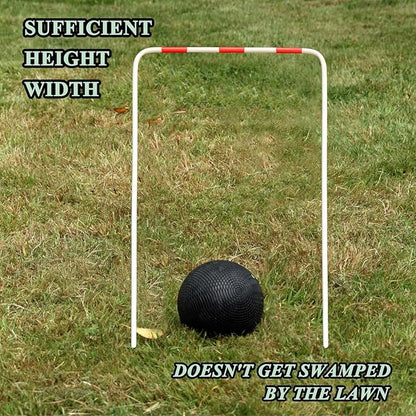 Croquet Wickets Replacement, Set of 9, Heavy Duty Thick Steel Wire with White Plastic Coating, 11 x