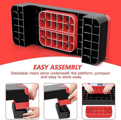 Aerobic Exercise Step, Adjustable Aerobic Stepper for Exercise, Workout Step Platform for Step Up