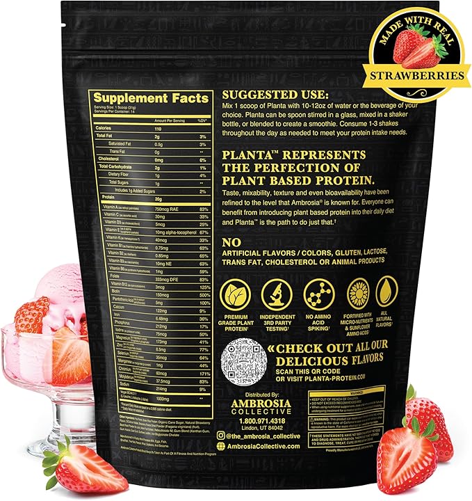 Ambrosia Planta - Premium Plant-Based Protein | Vegan & Keto Friendly | Gourmet Flavors with No