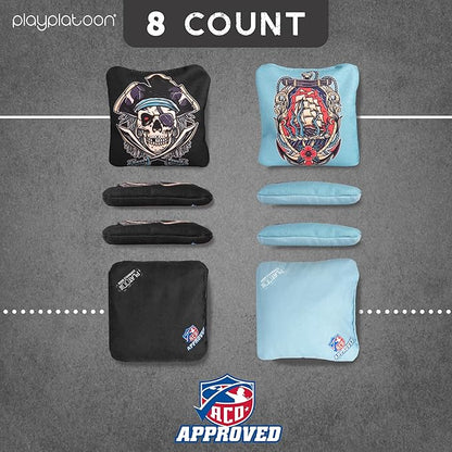 Play Platoon Cornhole Bags Set of 8 Regulation Professional Corn Hole Bean Bags ACO Approved