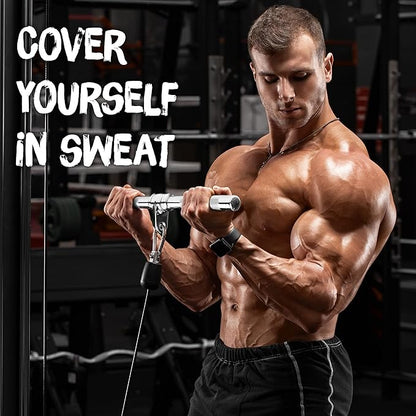 Yes4All Tricep Press Down Cable Machine Attachment Set, LAT Pulldown Attachment, Cable Machine