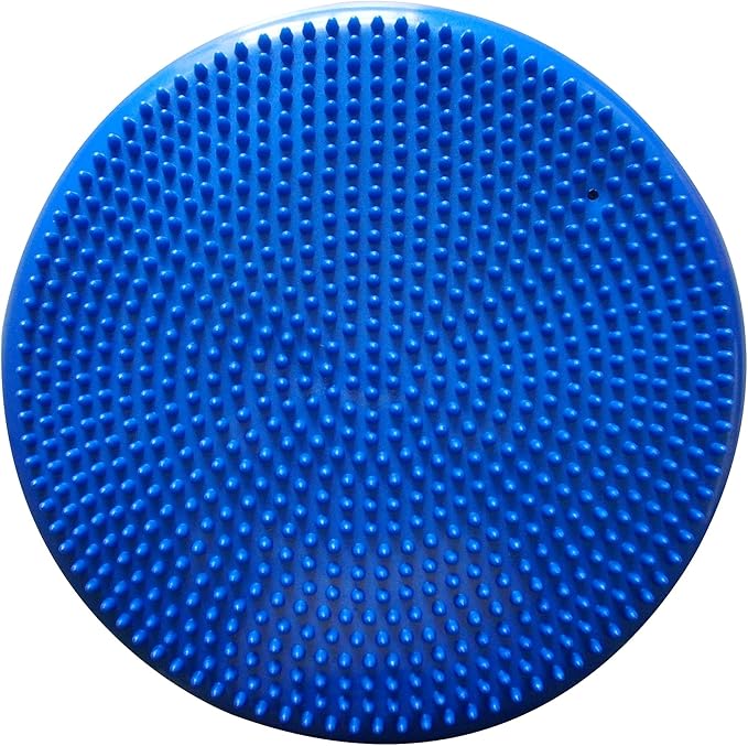 AppleRound Inflated Wobble Cushion with Hand Pump, Air Stability Board (Extra Thick), Core Balance