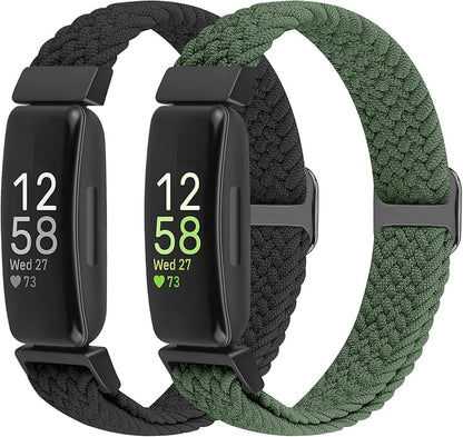 Elastic Braided Watch Band Compatible with Fitbit Inspire 3/Inspire 2/Inspire/Inspire HR/Fitbit ace