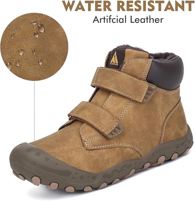 Mishansha Kids Hiking Boots Toddler Girls Boys Hiking Shoes Water-Resistant Anti-Collision Non-Slip